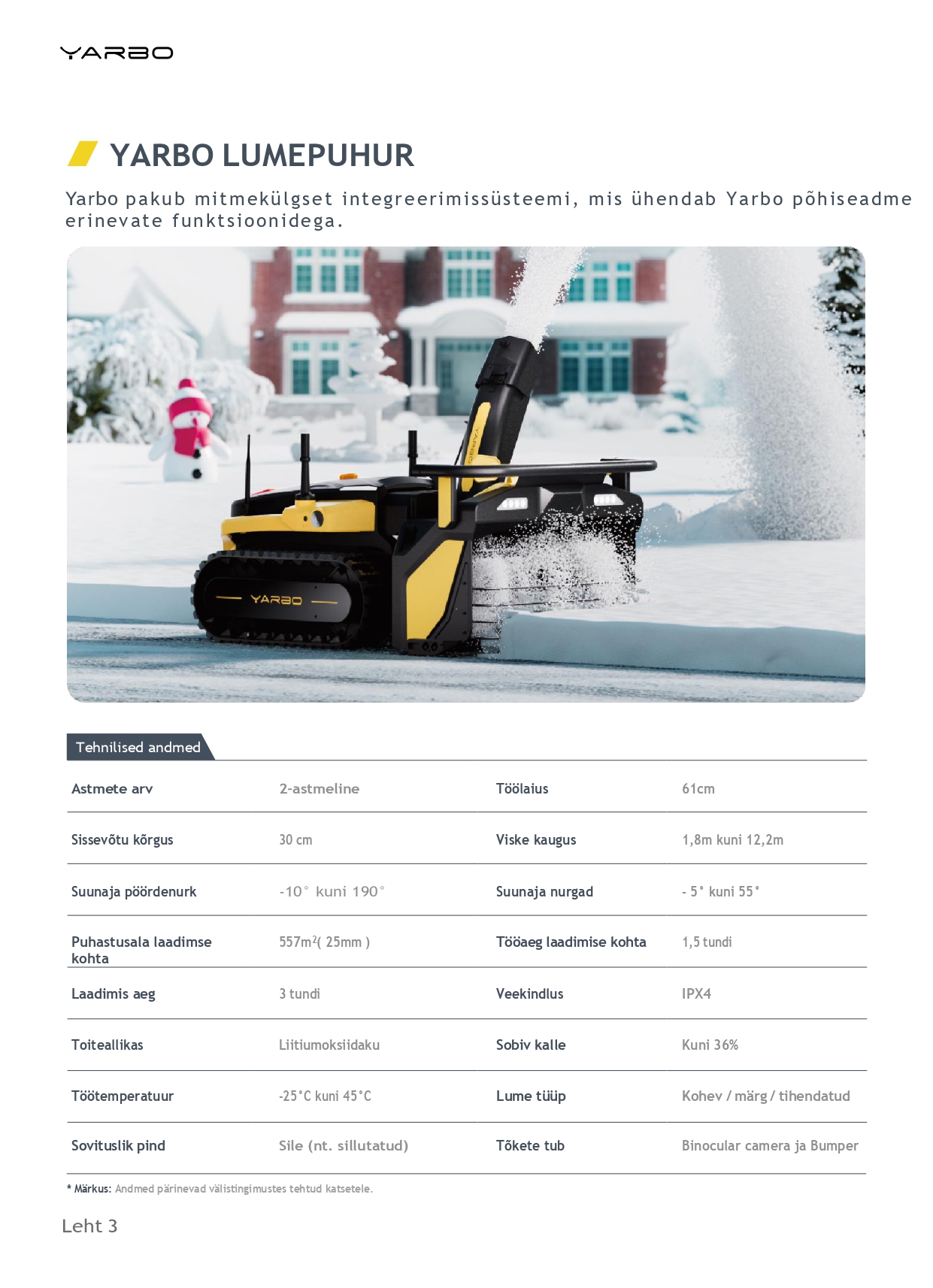 Yarbo lumepuhur Kadde Company OÜ